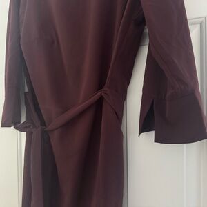 New York & Company Deep Burgundy Dress